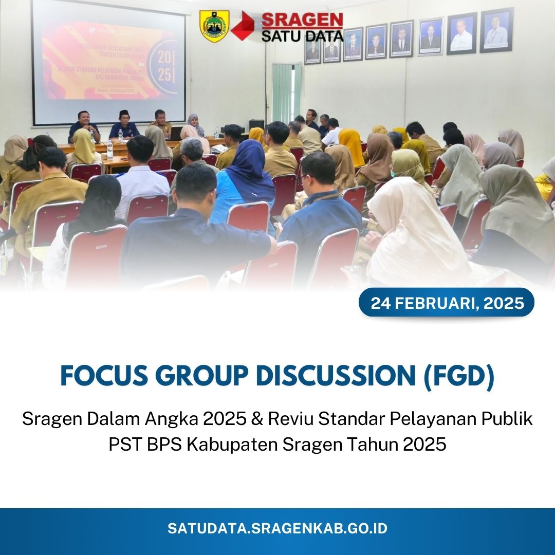 FDG Sragen Dalam Angka 2025 dan Reviu Standar Pelayanan Publik PST BPS Kabupaten Sragen 2025