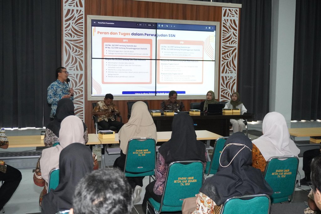 Perkuat Satu Data Indonesia, Diskominfo - BPS Sragen Gelar Pemaparan Metadata Statistik